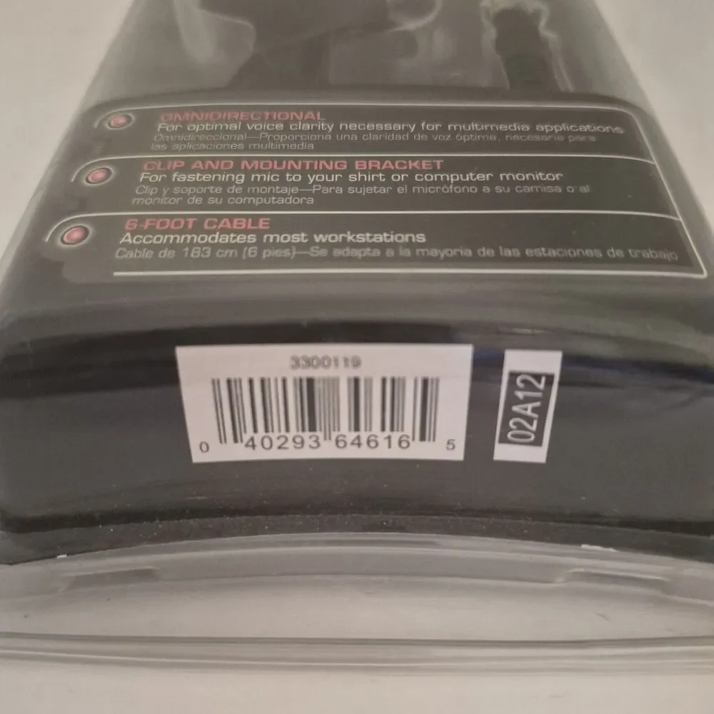 Radio Shack Gigaware Clip-On Omnidirectional Microphone 3.5mm Mounting Bracket